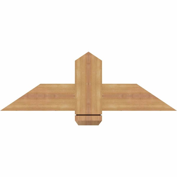 Ekena Millwork Eugene Smooth Timber Gable Bracket, Western Red Cedar, 36"W x 12"H x 1 1/2"D x 5 1/2"F, 8/12 Pitch GBW036X12X0206EUG00SWR - main